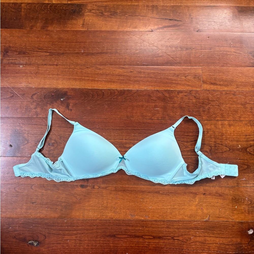 Victoria's Secret light blue Lace Trim Bra
